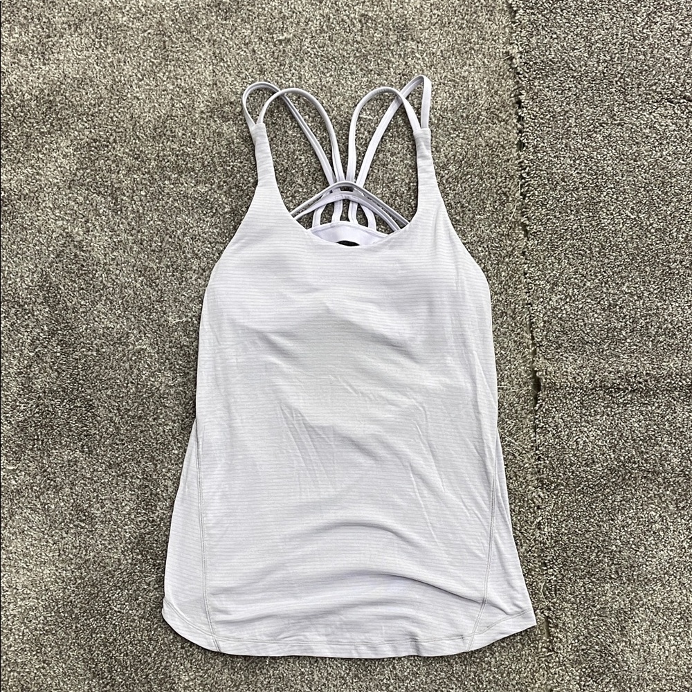 Lululemon Athletica Lilac/ White Strappy Tank Top